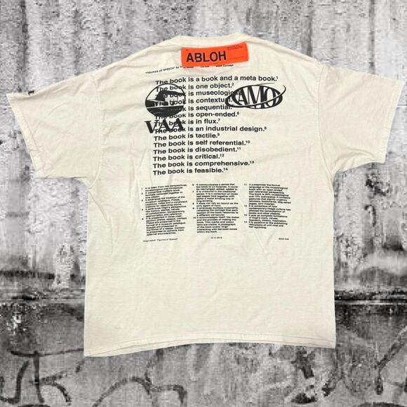 Virgil Abloh x MCA Chicago “Figures of Speech” Tee (2019) — Orange Label — Large - Picture 1 of 8